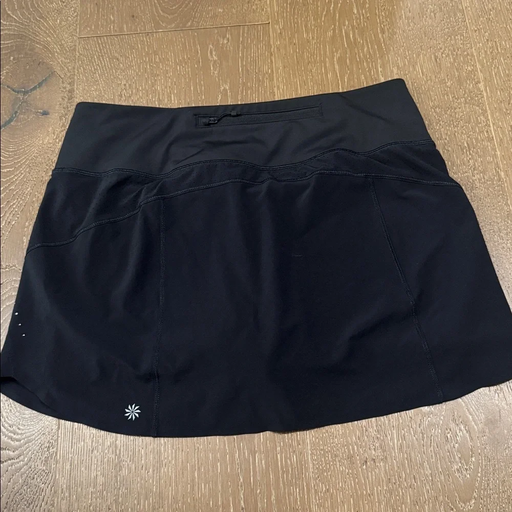 Athleta Run With It 14” Black Skort Size M Athletic Tennis Golf Skirt Shorts - Picture 5 of 8